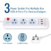 BlueSmart 3 Power Strip Extension Sockets for Multiple Use USB-A Parts for Device/Gadgets